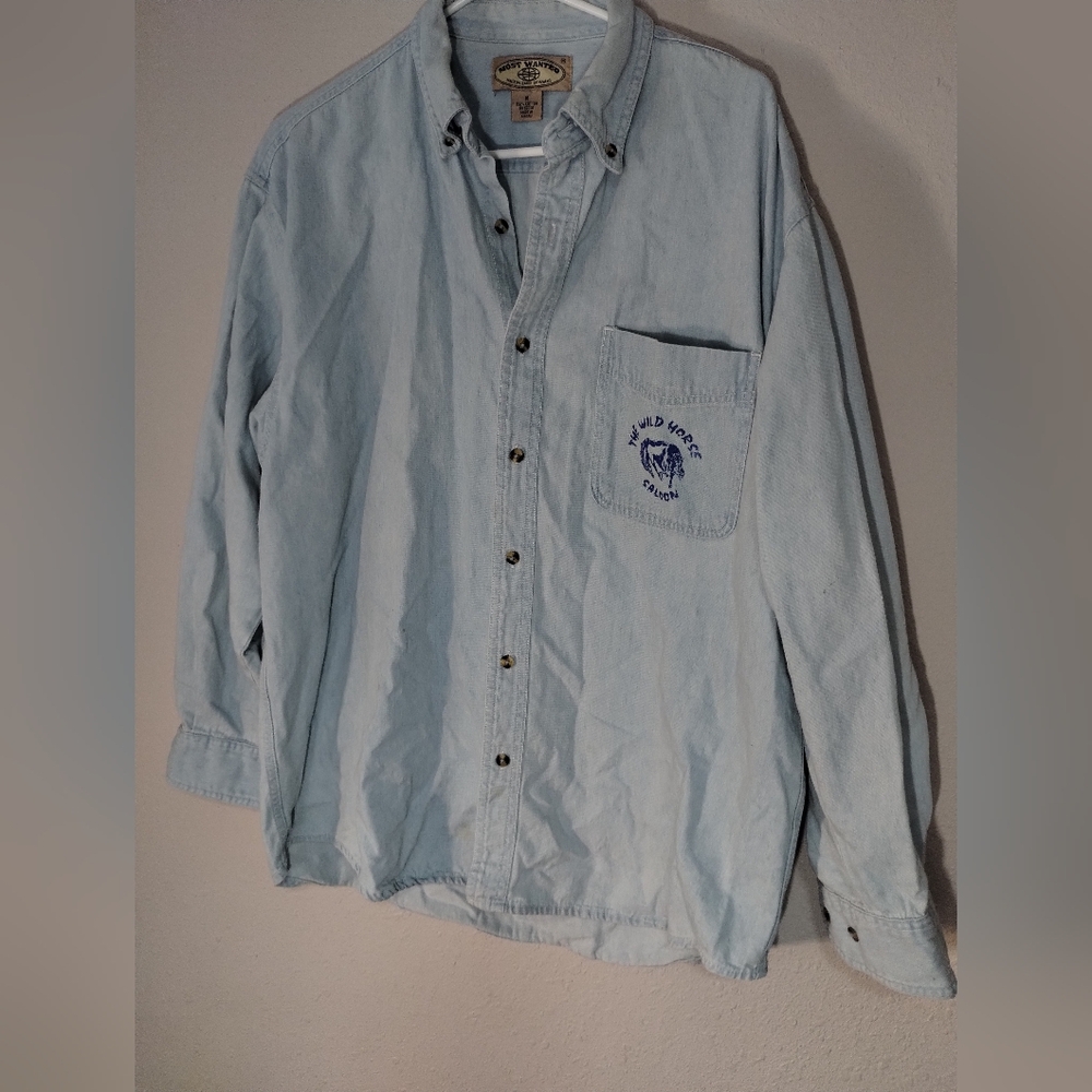 Wanted Light Blue Denim Shirt